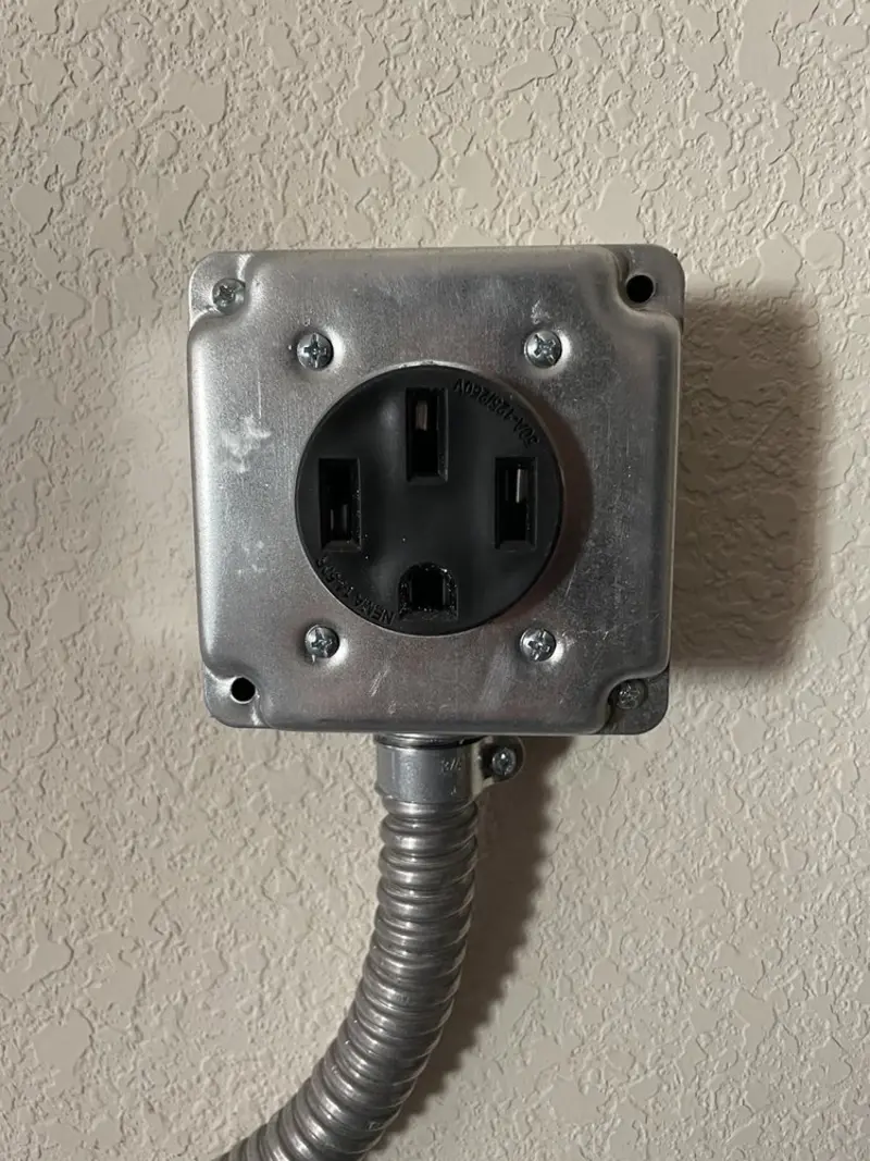 NEMA 14-50 outlet installed for Smart Home Electrical in Booneville